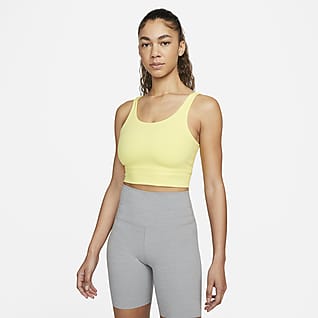 Nike Yoga Luxe Top corto de Infinalon para mujer