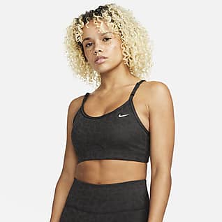 Nike Dri-FIT Indy Bra glitterato a sostegno leggero con imbottitura - Donna