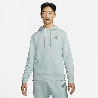 Nike Sportswear เสื้อมีฮู้ดผ้าฟลีซผู้ชายแบบสวม
