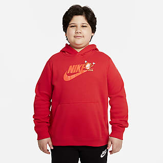 Nike Sportswear Club Big Kids' (Boys') Graphic Pullover Hoodie (Extended Size)