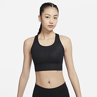Nike Dri-FIT Swoosh 女子中强度支撑衬垫印花运动内衣