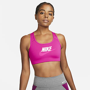 Nike Dri-FIT Swoosh Bra deportivo de media sujeción con gráfico para mujer