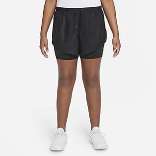 Nike Dri-FIT Tempo Icon Clash Shorts de entrenamiento 2 en 1 para niñas talla grande (talla extendida)