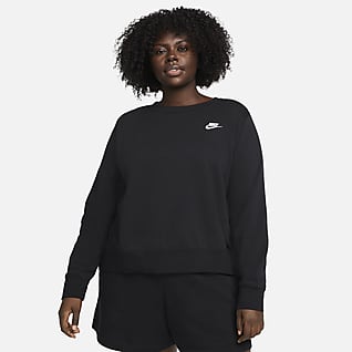 Nike Sportswear Club Fleece Sweatshirt med rund hals til kvinder (plus size)