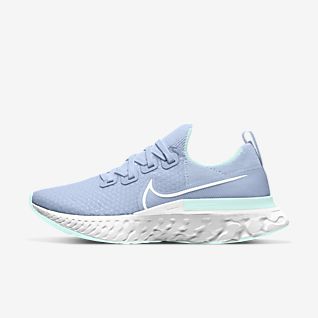 Women's Blue Flyknit Shoes. Nike GB