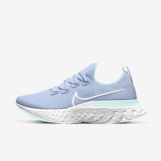 nike blue and white shoes
