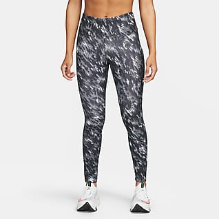 Nike Dri-FIT Fast Γυναικείο κολάν μεσαίου ύψους για τρέξιμο με τσέπες