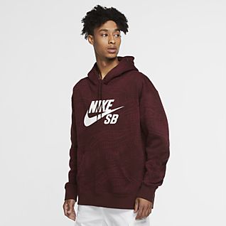 plain red nike hoodie