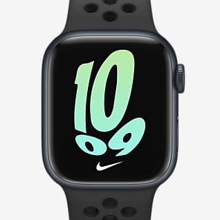 Apple Watch Series 7 (GPS + celular) con correa deportiva Nike Caja de aluminio color medianoche de 41 mm