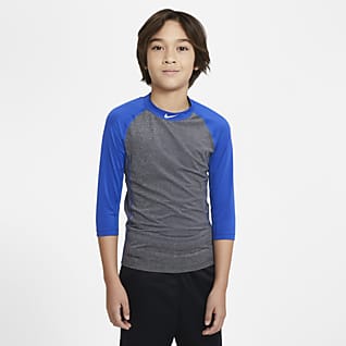 Nike Pro Dri-FIT Big Kids' (Boys') 3/4-Sleeve Baseball Top