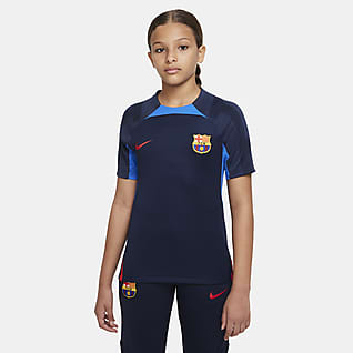 FC Barcelona Strike Nike Dri-FIT rövid ujjú futballfelső nagyobb gyerekeknek