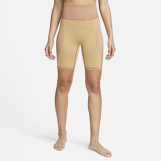 Nike Yoga Dri-FIT ADV Calções de 18 cm de cintura subida para mulher