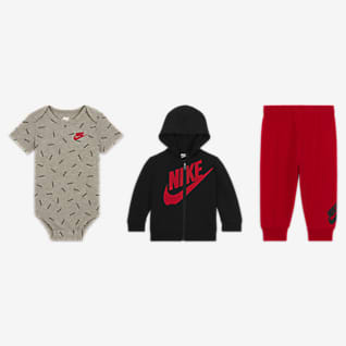 Nike Trzyczęściowy zestaw ze spodniami dla niemowląt Just Do It (3-6 M)
