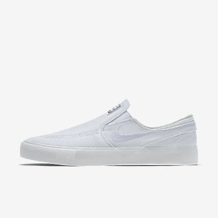 all white nike skate shoes