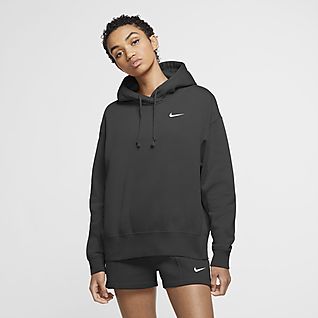 ladies black nike zip up hoodie