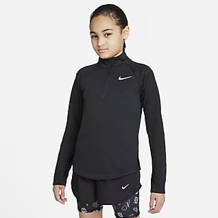 Nike Dri-FIT Langarm-Laufoberteil für ältere Kinder (Mädchen)