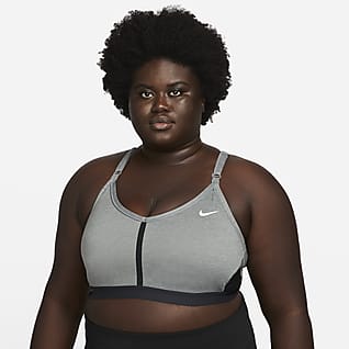 Nike Dri-FIT Indy Bra deportivo con cuello en V acolchado de baja sujeción para mujer (talla grande)