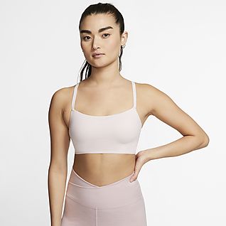 tan nike sports bra