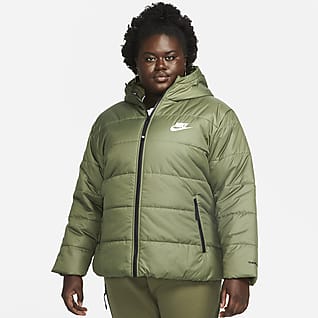 Essentials Womens Plus Size Hooded Puffer Coat