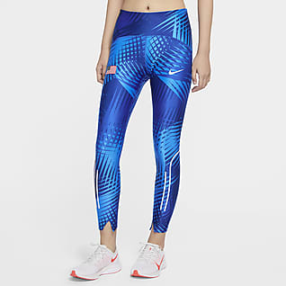 Nike blue running leggings clearance