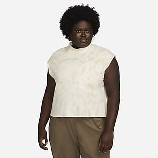 Nike Sportswear Koszulka damska z dżerseju z efektem sprania (duże rozmiary)