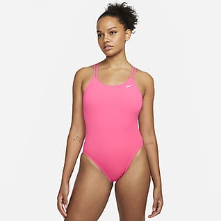 Nike HydraStrong Solid Einteiliger Damen-Badeanzug mit Spiderback-Design