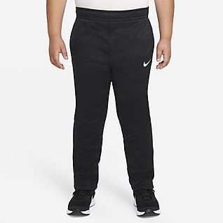 Nike Therma-FIT Pantalones de entrenamiento entallados sin dobladillo con estampado para niños (talla grande)
