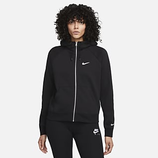 Nike Sportswear Damska dzianinowa bluza z kapturem i zamkiem na całej długości
