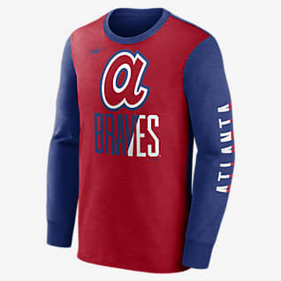 Nike Cooperstown Rewind Splitter (MLB Atlanta Braves) Men's Long-Sleeve T-Shirt