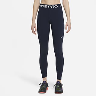 Nike Pro Leggings a vita media con inserti in mesh – Donna