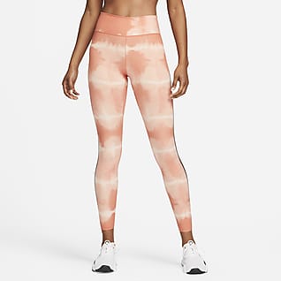 Nike Dri-FIT One Luxe Γυναικείο εμπριμέ κολάν προπόνησης μεσαίου ύψους