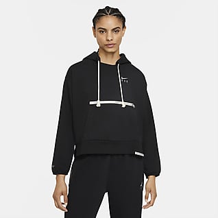 Nike Dri-FIT Swoosh Fly Standard Issue Basketball-pullover-hættetrøje til kvinder