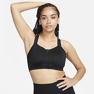 Nike Dri-FIT Alpha Brassière de sport rembourrée à maintien supérieur avec zip avant pour Femme