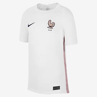 Выездная форма сборной Франции 2021 Stadium Футбольное джерси для школьников Nike Dri-FIT