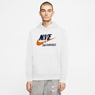 nike white and orange hoodie