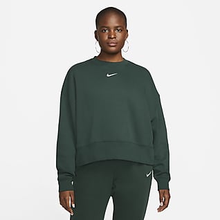 Nike Sportswear Collection Essentials Haut oversize en tissu Fleece pour Femme