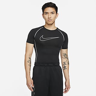 Nike Pro Dri-FIT เสื้อแขนสั้นผู้ชายทรงรัดรูป