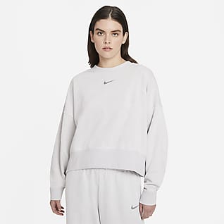 Nike Sportswear Collection Essentials Overdimensioneret fleece-crewtrøje til kvinder