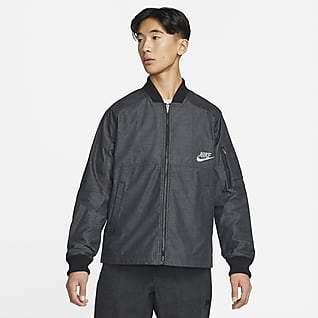Nike Sportswear เสื้อแจ็คเก็ตบอมเบอร์แบบทอผู้ชาย