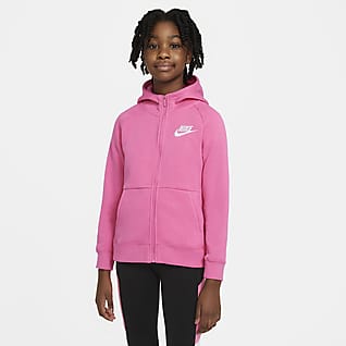 girls white nike hoodie