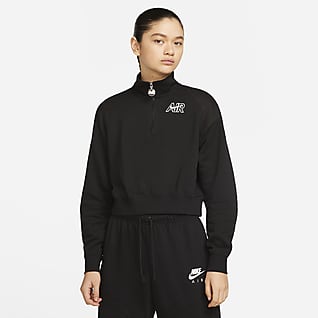 Nike Sportswear Air Top in fleece con zip a 1/4 - Donna