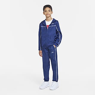 Blue kids tracksuit clearance