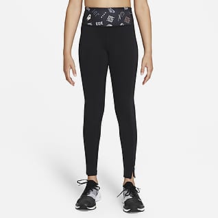 Nike Dri-FIT One Luxe Legging met print voor meisjes