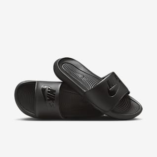 orange nike flip flops
