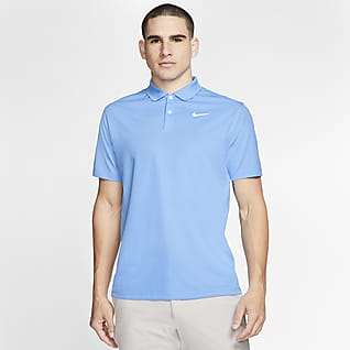 light blue nike golf shirt