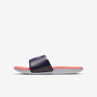 red nike slides kids