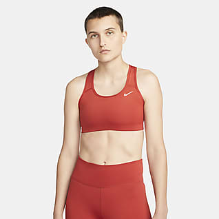 Nike Dri-FIT Swoosh Közepes tartást adó, párnázás nélküli női sportmelltartó