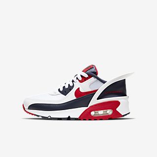 kids red nike trainers