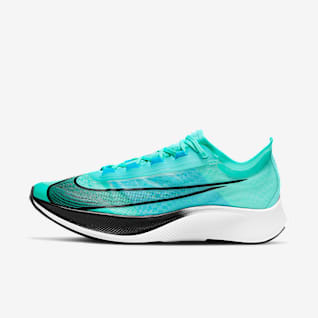 blue and white nike running shoes