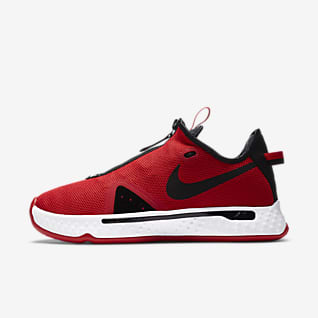red and black tennis shoes